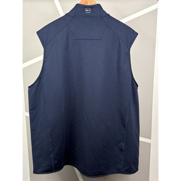 Vineyard Vines Oakfield Performance Vest Men’s XXL Navy Heathered Blue Stretch - Picture 2 of 13